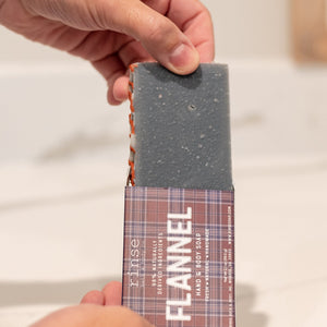 Natural handmade natural bar soap | Flannel | Rinse Bath & Body Co. - detail view