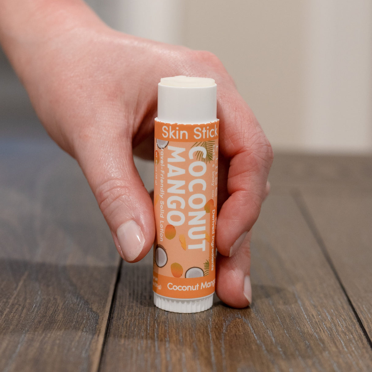 Natural solid lotion stick | Coconut Mango | Rinse Bath & Body Co. - alternate angle