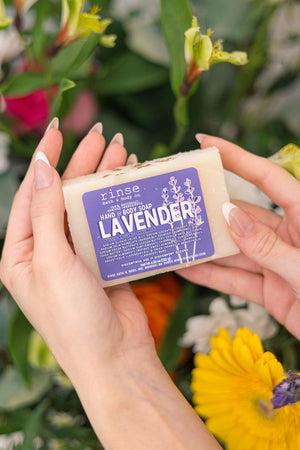 Lavender Soap + Skin Stick Box — in-use