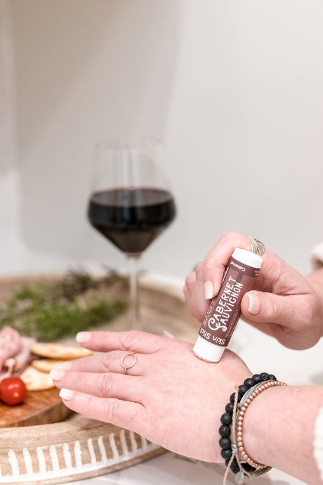 Cabernet Soap + Skin Stick Box — in-use