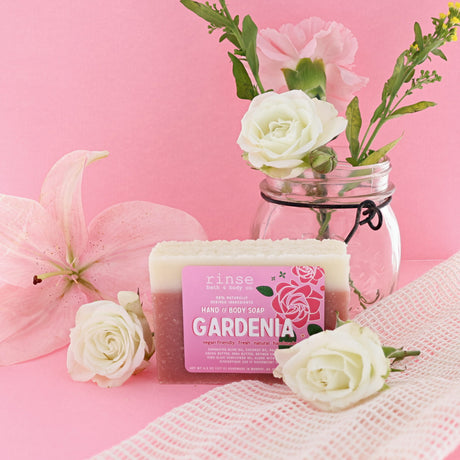 Mini Gardenia Soap — in-use