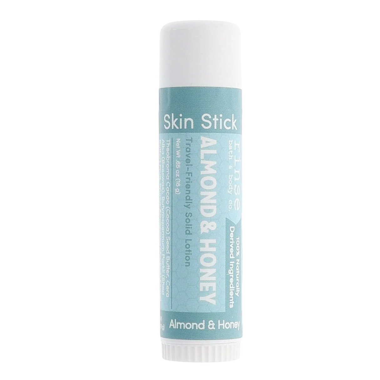 Rinse Almond Honey Skin Stick solid lotion, twist-up tube