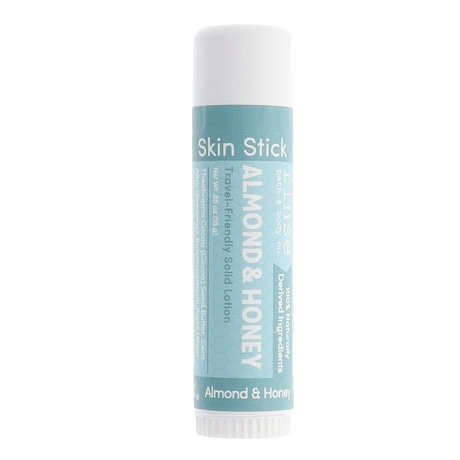 Rinse Almond Honey Skin Stick solid lotion, twist-up tube