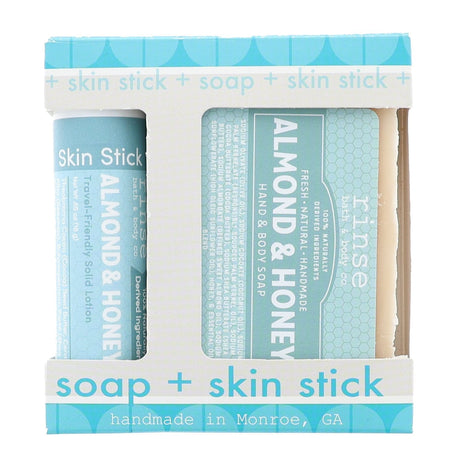 Almond Honey natural bath and body gift set from Rinse - ready to gift