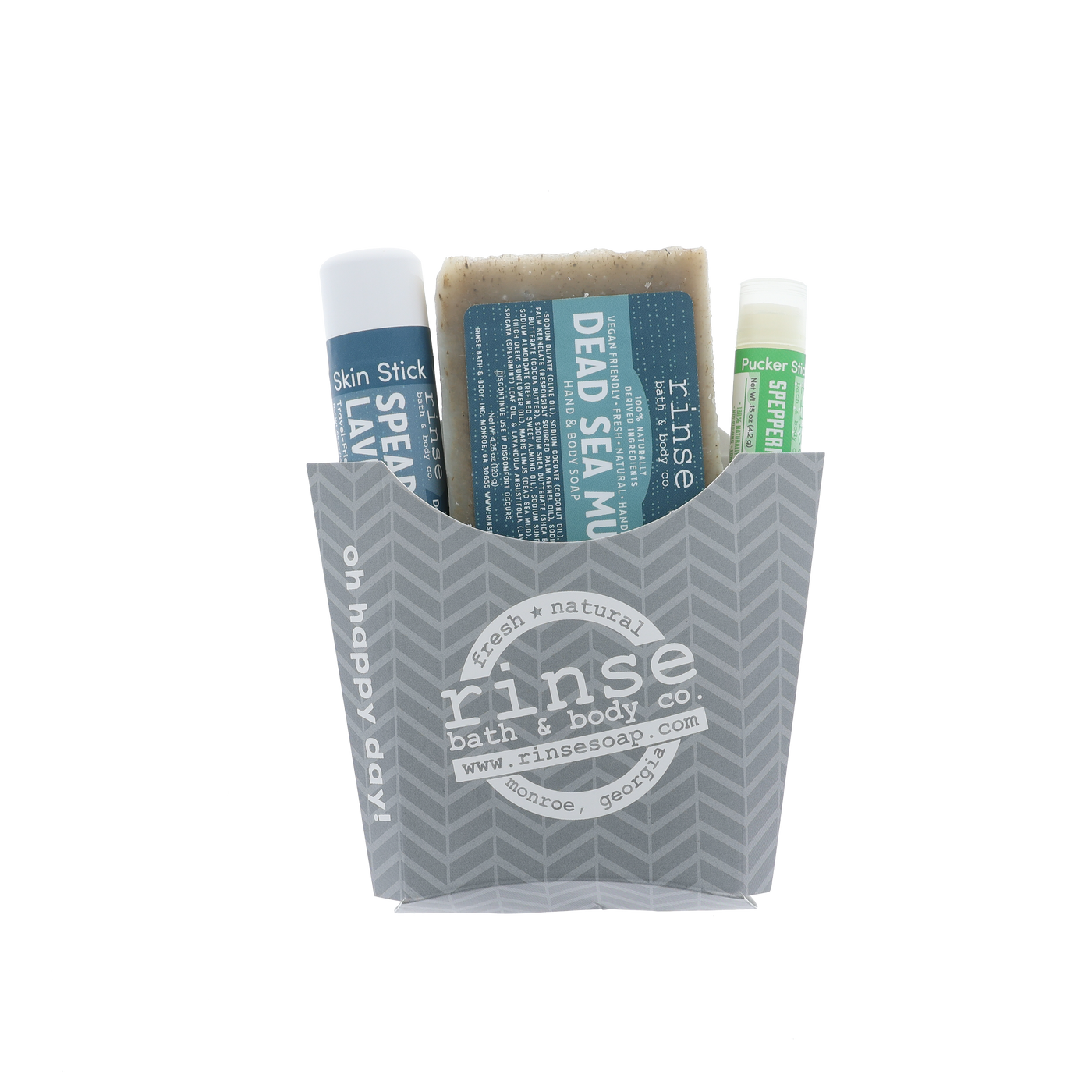 Dead Sea Mud Gift Set | 3-Piece Detox Fry Bundle | Rinse