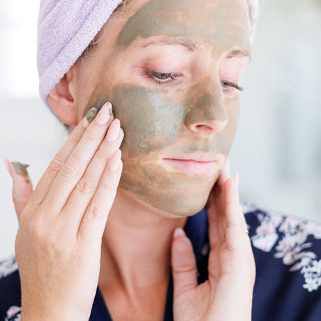 natural face mask in Dead Sea Mud 2 Oz by Rinse Bath & Body - lifestyle shot