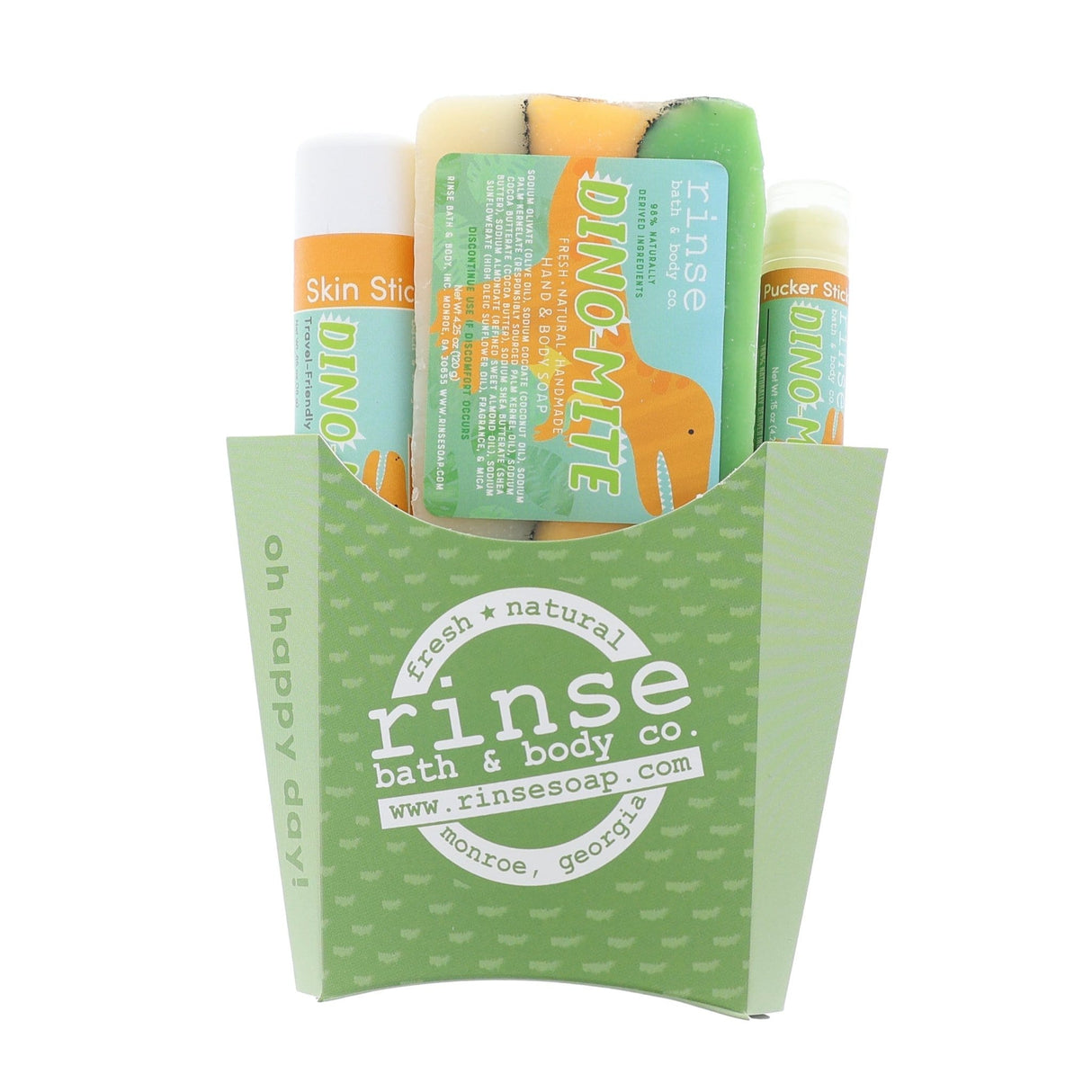 Handmade Dino-Mite natural bath and body gift set - naturally derived