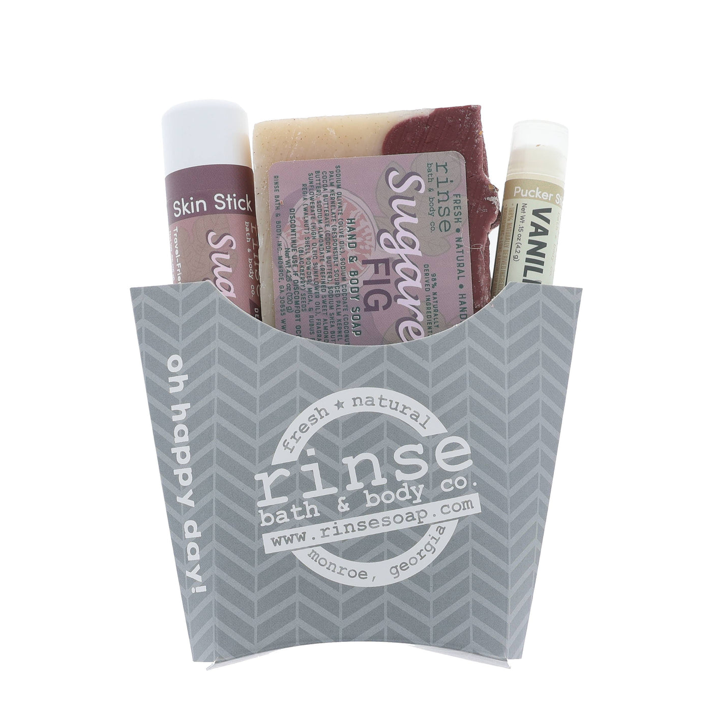 Sugared Fig Gift Set | 3-Piece Holiday Fry Bundle | Stocking Stuffer | Rinse