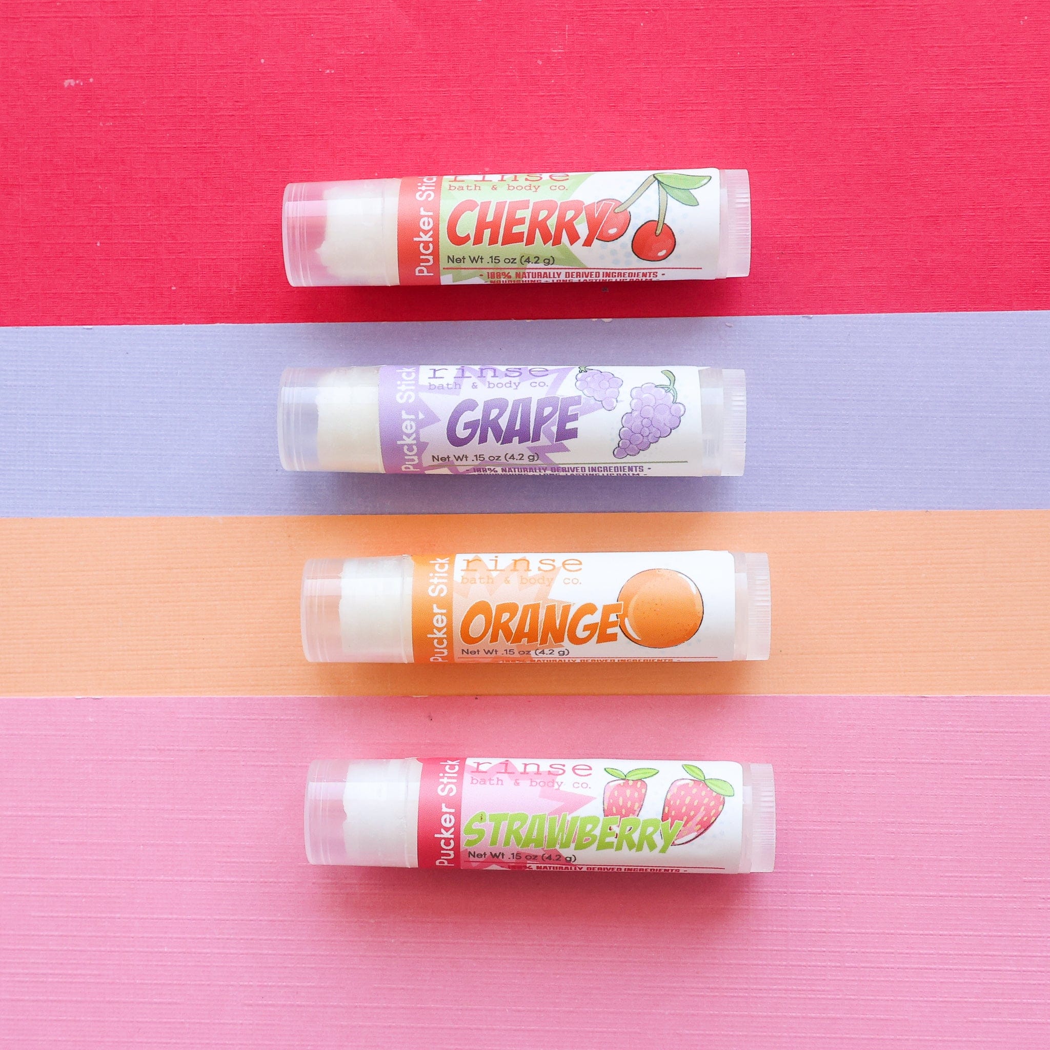 natural lip balm in Fruit Cup by Rinse Bath & Body - alternate angle