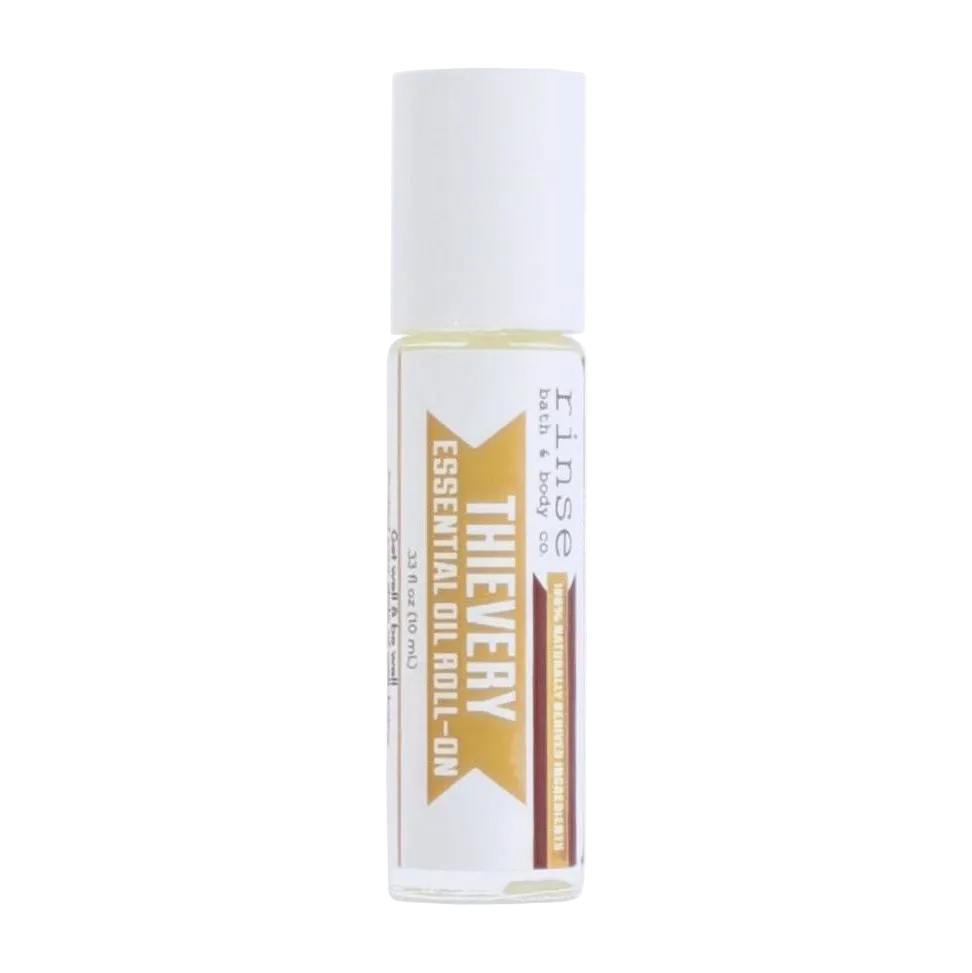 Rinse Thievery essential oil roll-on bottle