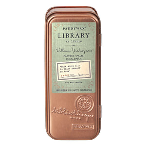 Handmade Library Author Candle Soy Wax 2oz Tin - naturally derived - texture close-up