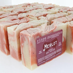 Natural handmade natural bar soap | Merlot | Rinse Bath & Body Co. - alternate angle