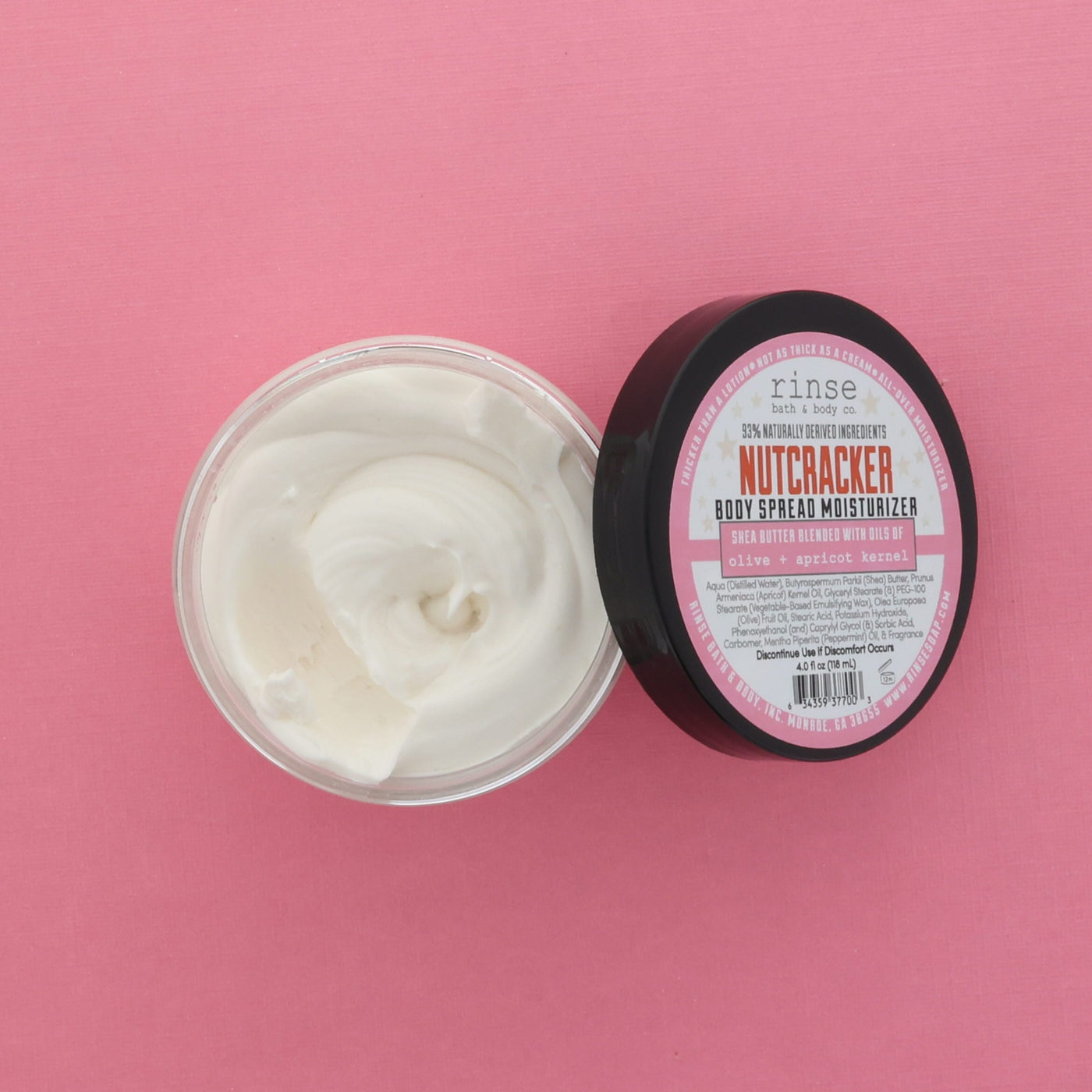 Handmade Nutcracker natural body lotion - naturally derived - alternate angle