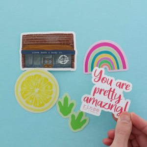 Handmade You are Amazing Sticker - naturally derived - alternate angle