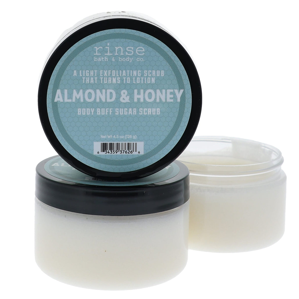 Rinse Almond Honey natural sugar scrub - gentle exfoliation for soft skin