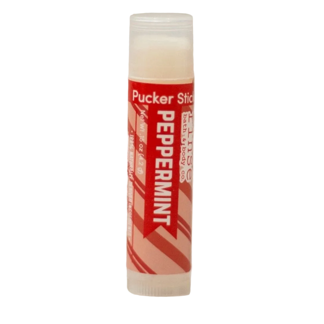 natural lip balm in Peppermint by Rinse Bath & Body 