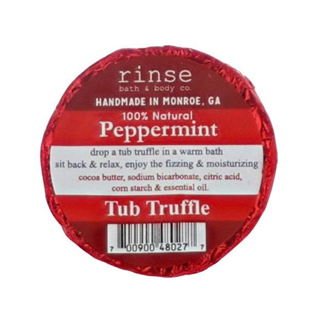 Peppermint bath bomb from Rinse - cocoa butter infused