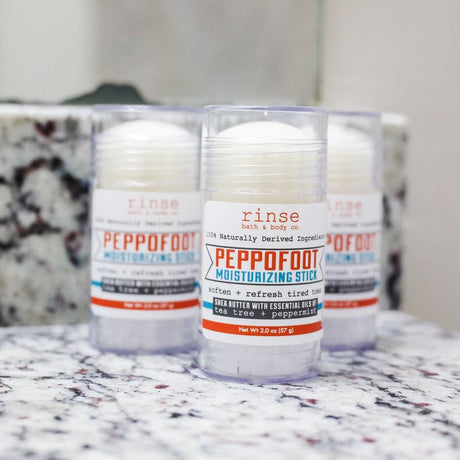 Rinse Cracked Heels peppermint foot balm - cooling relief for cracked heels - detail view