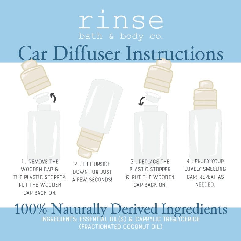Rinse Rosemary Mint natural car air freshener - long-lasting scent - detail view