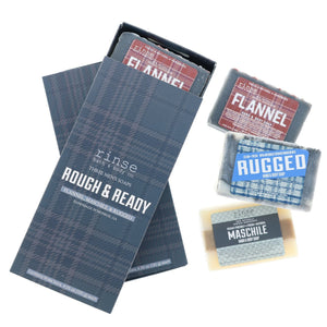 Tester - Soap  Box (3 bars) from Rinse - family-made since 2003 - back label