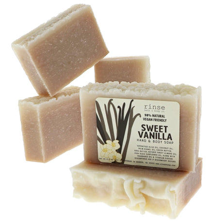 Natural handmade natural bar soap | Sweet Vanilla | Rinse Bath & Body Co.