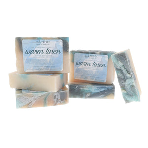 Rinse Warm Linen handmade natural bar soap - moisturizing and gentle