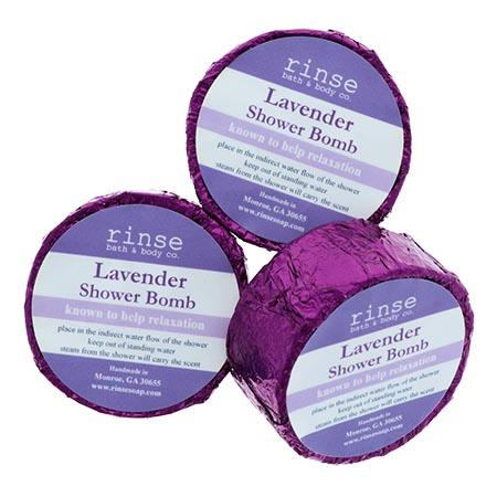 aromatherapy shower steamer in 4 Pack Lavender by Rinse Bath & Body - detail view