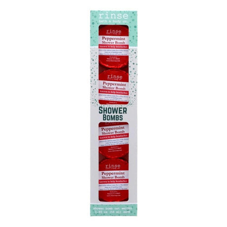 Rinse 4 Pack Peppermint aromatherapy shower steamer - spa-like shower experience - alternate angle