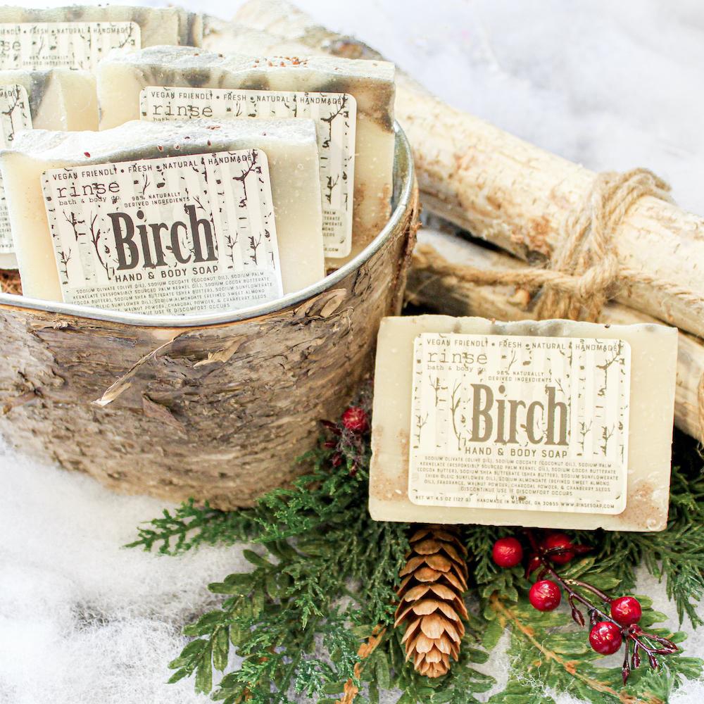 Natural handmade natural bar soap | Birch | Rinse Bath & Body Co. - alternate angle