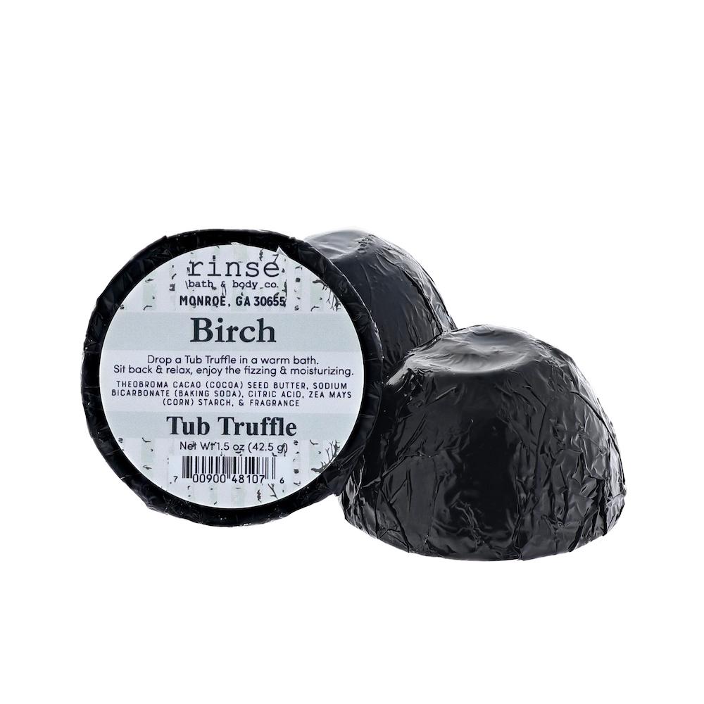 Handmade Birch bath bomb - naturally derived - detail view
