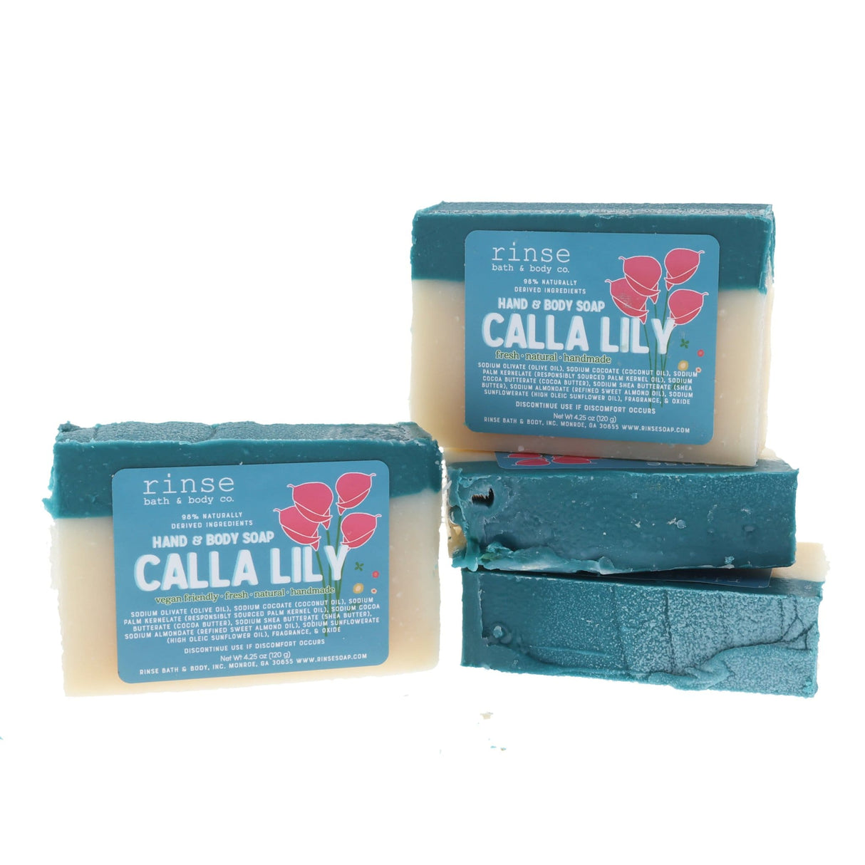 Handmade Calla Lily handmade natural bar soap - naturally derived