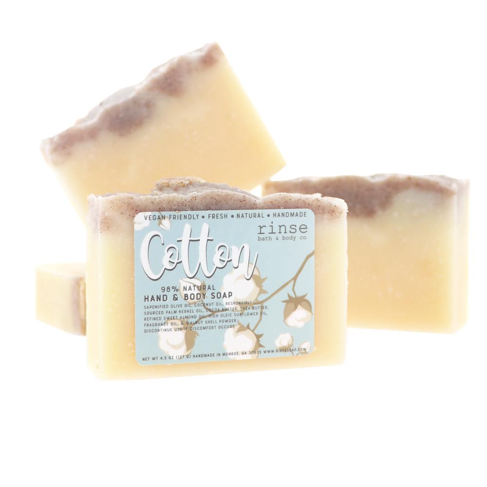 Natural handmade natural bar soap | Cotton | Rinse Bath & Body Co.