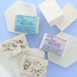 Indulgence Bar Freshness handmade natural bar soap from Rinse - paraben-free since 2003 - alternate angle