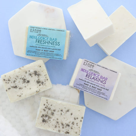 Indulgence Bar Freshness handmade natural bar soap from Rinse - paraben-free since 2003 - alternate angle
