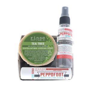 Rinse Peppofoot Bundle natural bath and body gift set - curated gift collection