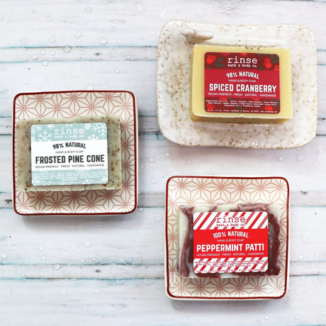 Natural handmade natural bar soap | Handmade Natural Soap Set | Rinse Bath & Body Co. - alternate angle