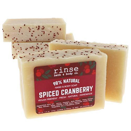 Rinse Spiced Cranberry Soap - Boxed - moisturizing and gentle - alternate angle