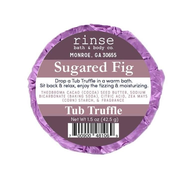 Natural bath bomb | Sugared Fig | Rinse Bath & Body Co.