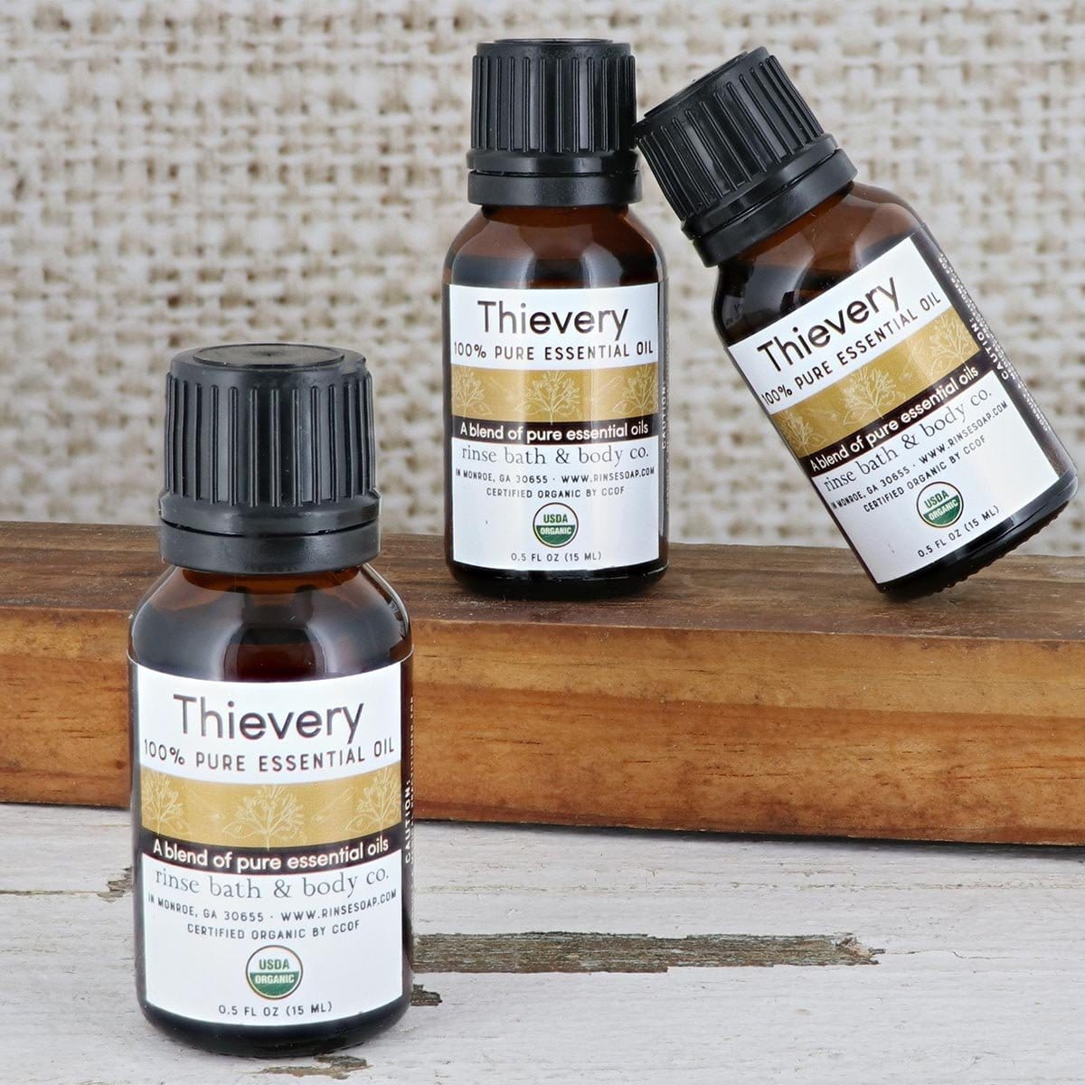 Certified Organic pure essential oil from Rinse - 100% pure and natural - alternate angle