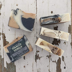 handmade natural bar soap in Tobacco Vanilla by Rinse Bath & Body - detail view